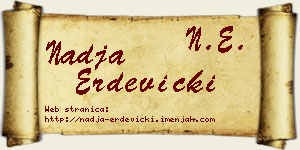 Nadja Erdevički vizit kartica